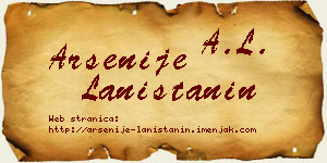 Arsenije Laništanin vizit kartica